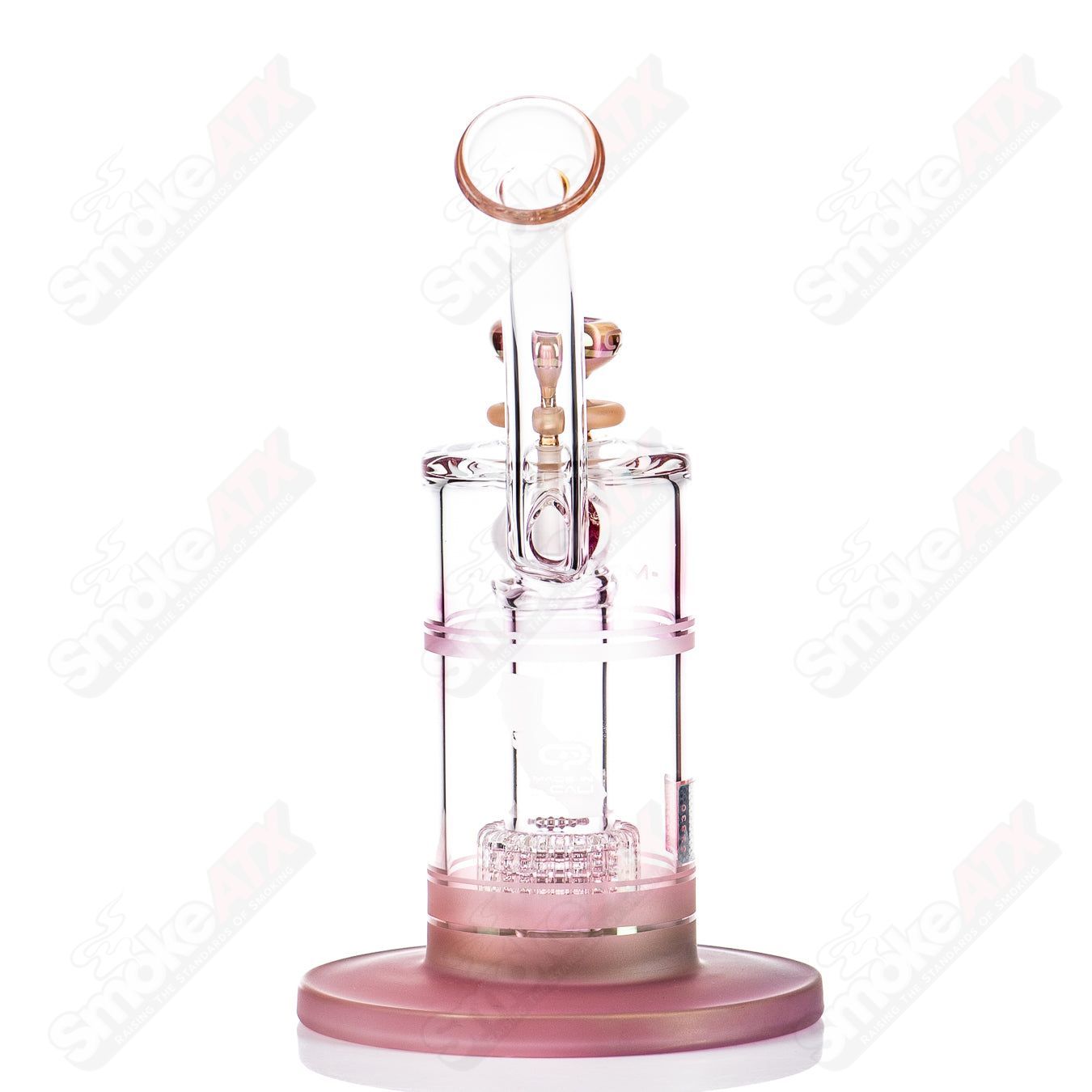 Mobius Ion Matrix V1 Hybrid Series glass waterpipe with clear design and intricate ion matrix pattern.