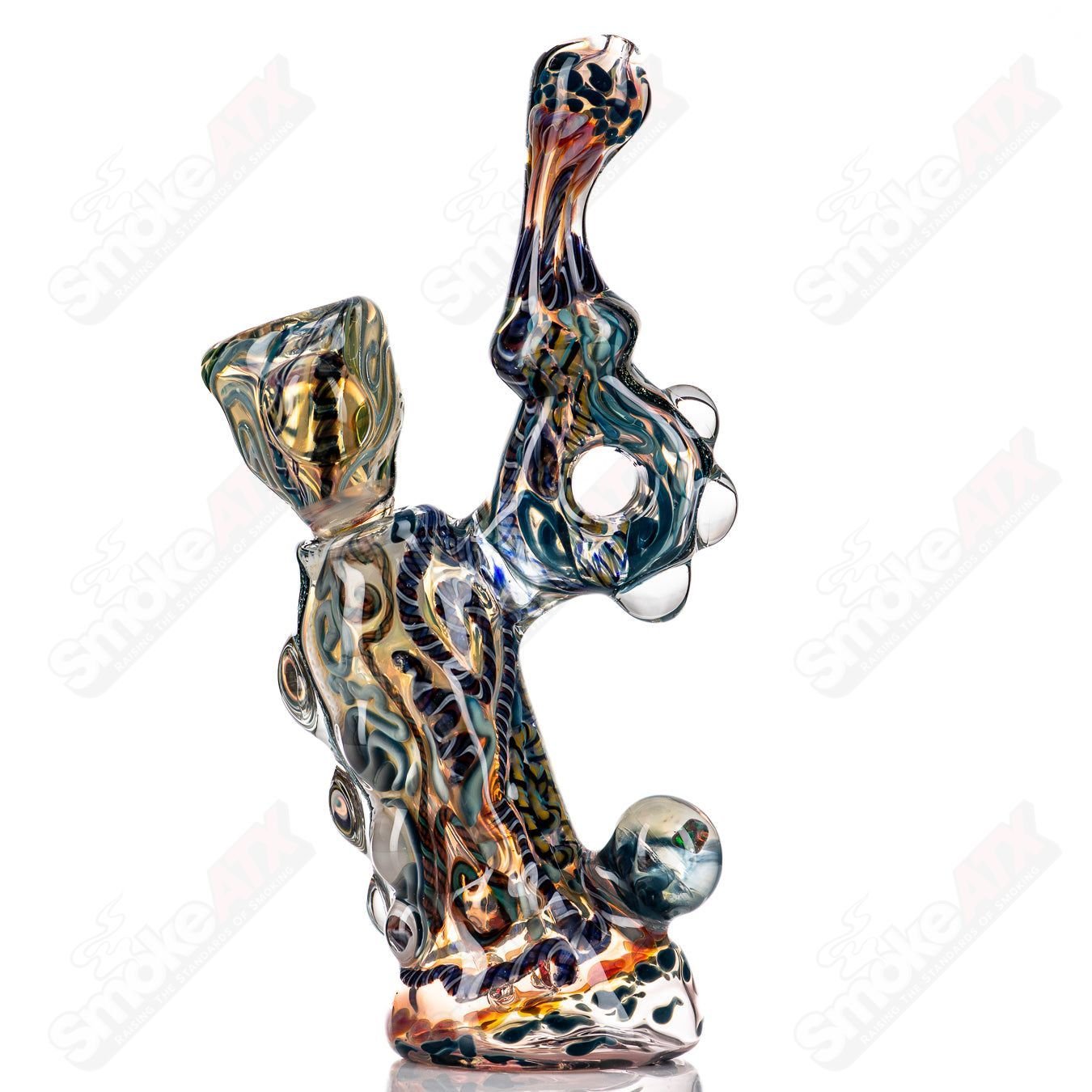 1 ISO Chaos Sherlock Bubbler 14mm by Molten - Smoke ATX