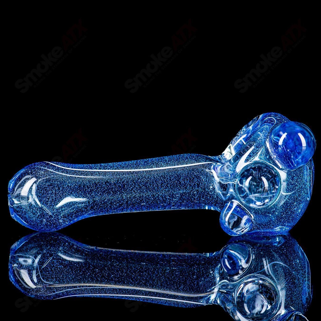 1 Medium Dichro Spoon (Over Cobalt) by SPG - Smoke ATX