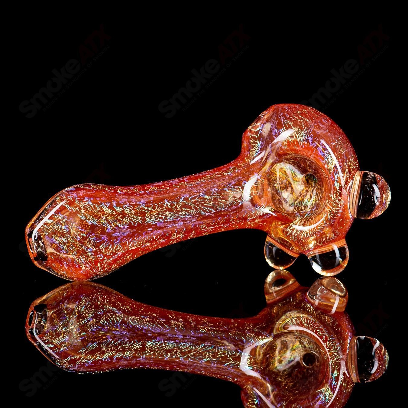 1 Medium Dichro Spoon (Over Orange) by SPG - Smoke ATX