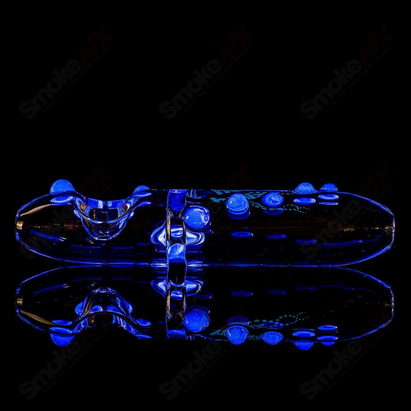 American Helix Mini Uno UV Daily Driver Steamroller glass pipe with helix design and UV-reactive features.