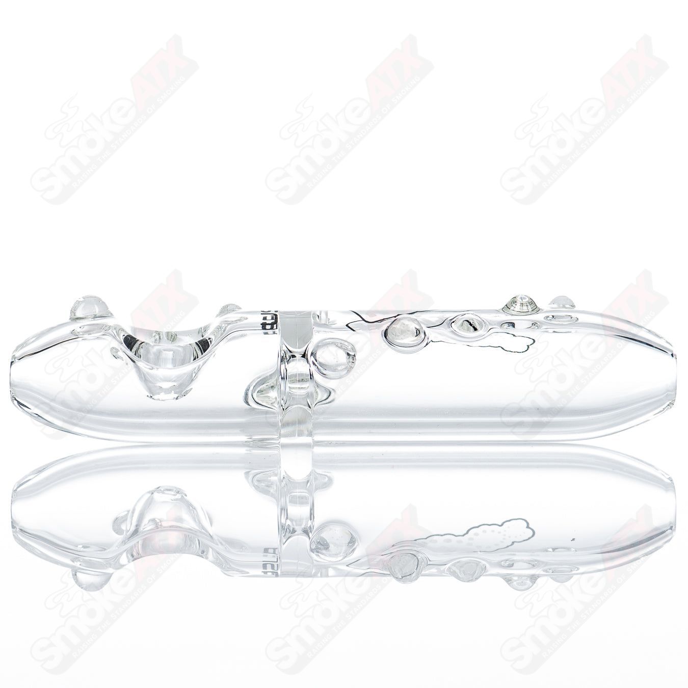 Glass Mini Uno UV Daily Driver Steamroller Helix pipe by American Helix, featuring a clear glass design with a compact, ergonomic shape.
