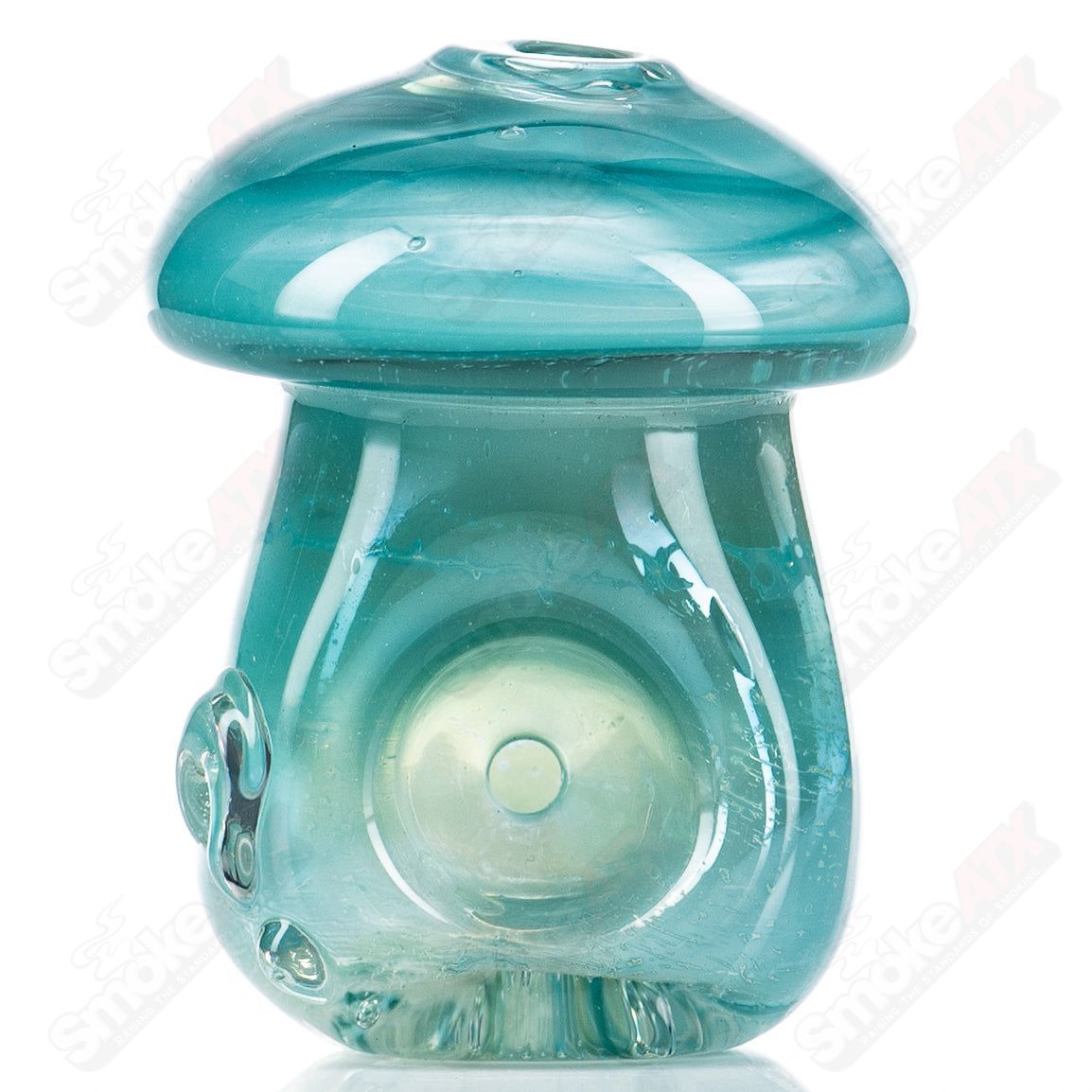 Glass pipe by Nobody, Mushroom Spoon Glass, featuring a clear glass design with a mushroom-shaped bowl and smooth finish.