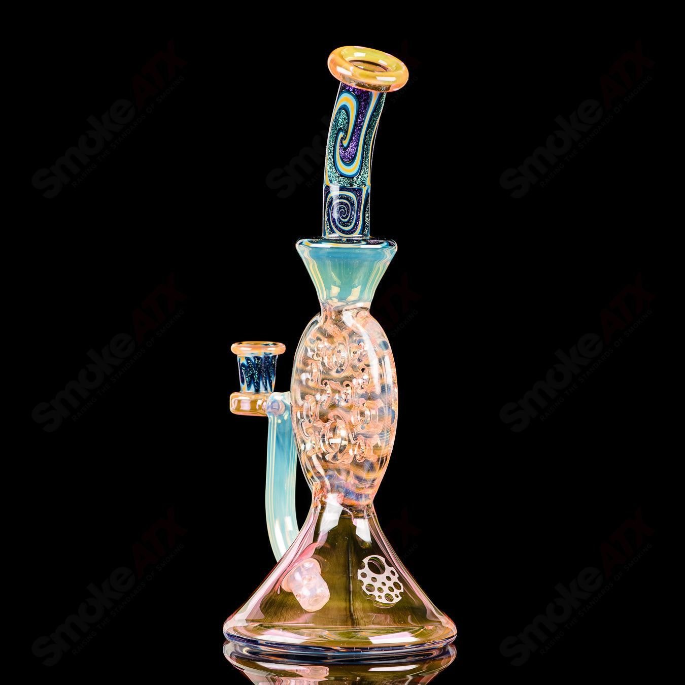 1 of 1 Fume Swiss Oiler Rig Collab W/ Ease Glass - Smoke ATX