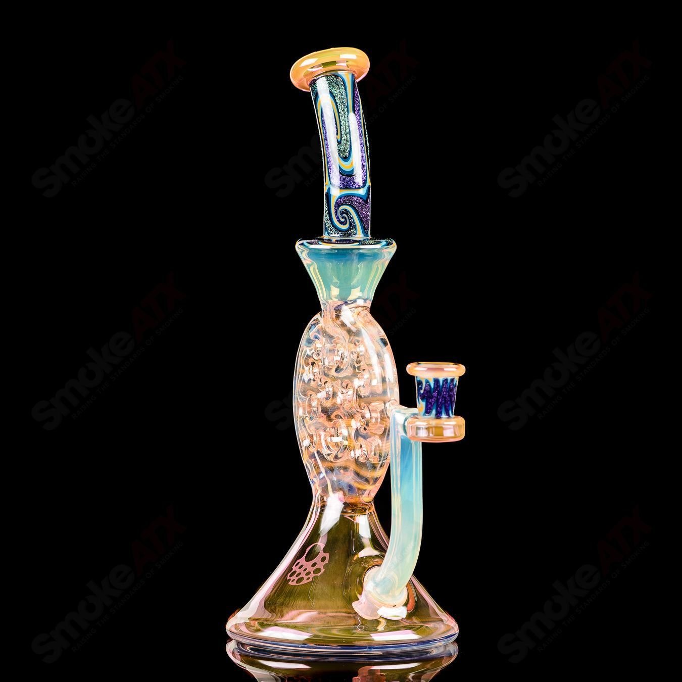 1 of 1 Fume Swiss Oiler Rig Collab W/ Ease Glass - Smoke ATX