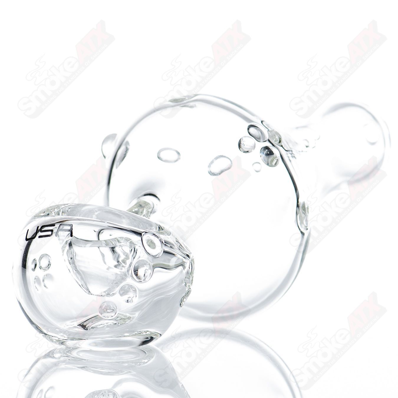 American Helix UV Daily Driver Classic Helix glass pipe with a clear mouthpiece and spiral design for smooth smoking.