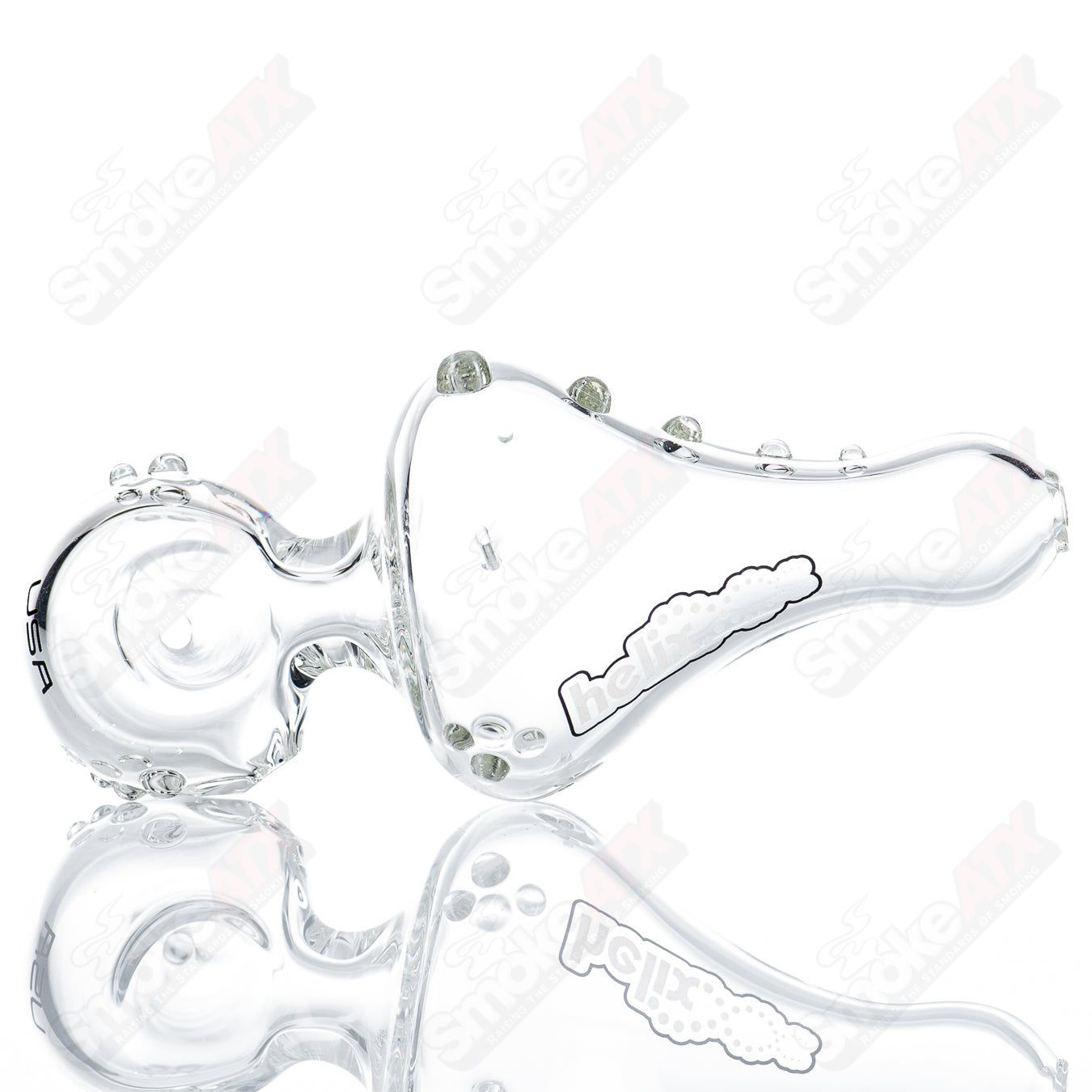 American Helix UV Daily Driver Classic Helix glass pipe with a clear and colorful helix design for smooth smoking.