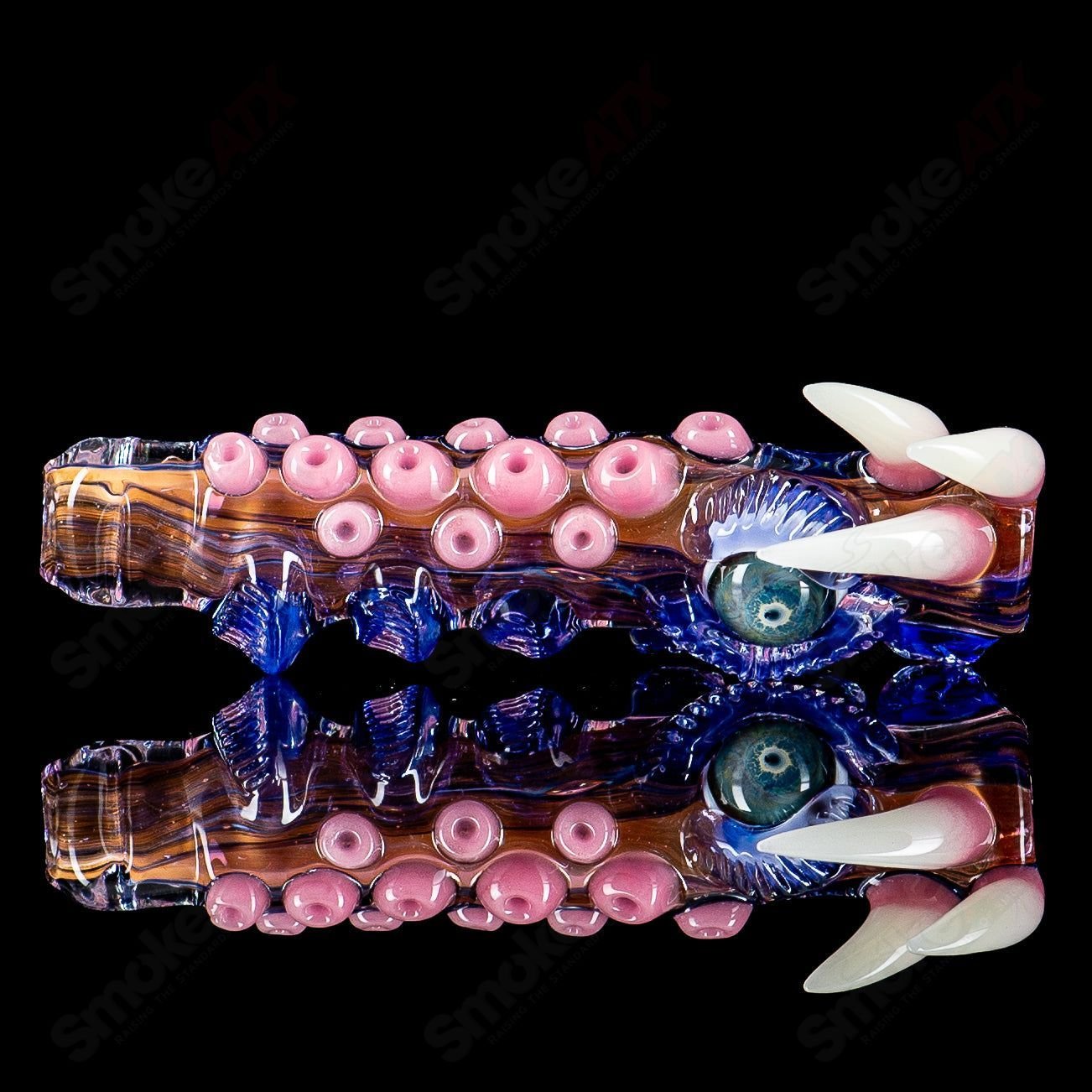 Onie by Nobody Glass and Salt Glass heady chillum pipe with clear glass and colorful accents, designed for smooth smoking experiences.