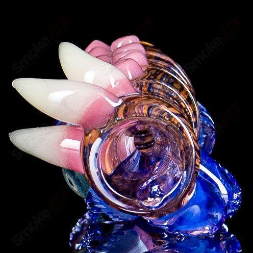 Onie by Nobody Glass x SALT heady glass chillum, clear glass with colorful accents, designed for smooth smoking sessions.