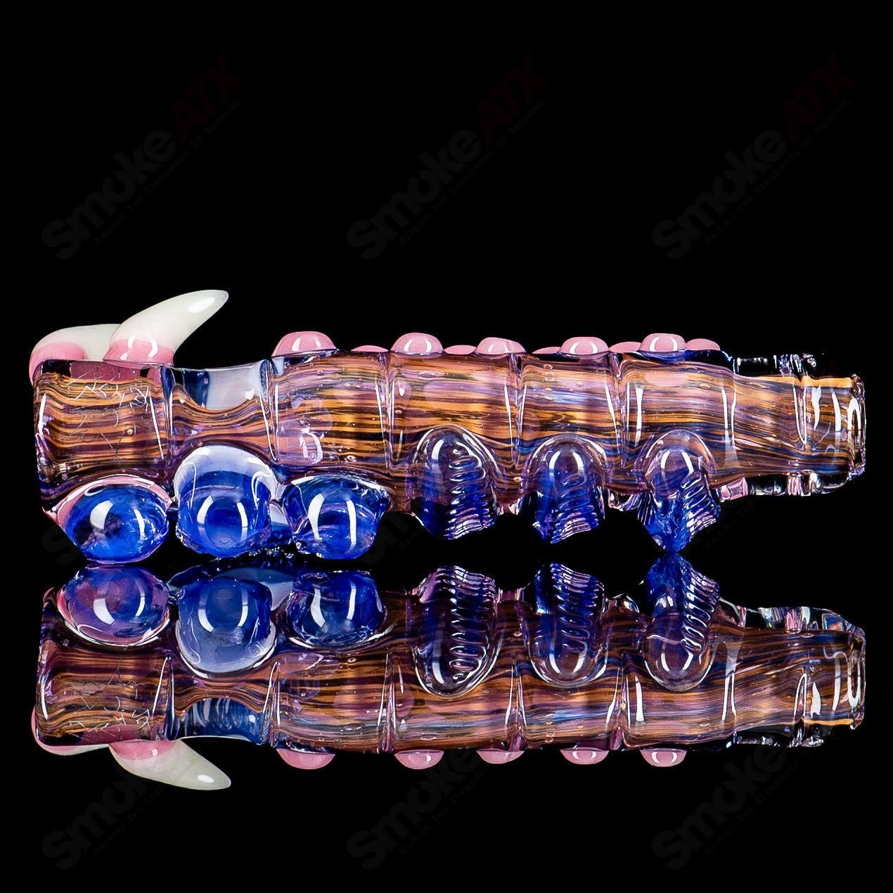 Onie by Nobody Glass x SALT heady glass chillum with colorful design and intricate glasswork, created by Salt Glass.