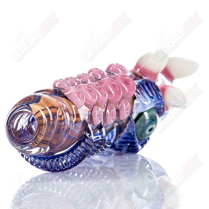 Salt Glass Onie by Nobody Glass x SALT chillum, colorful heady glass pipe for smoking, with intricate design details visible.