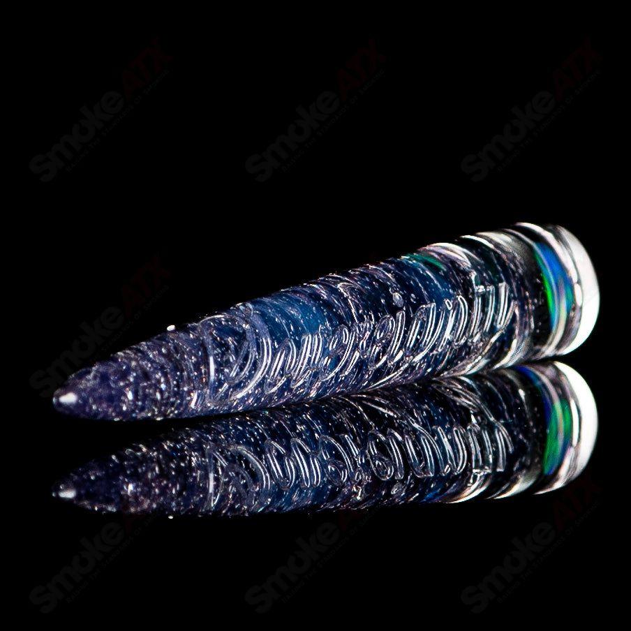 Sovereignty Glass Opal Accent Spiral Poker Tool, heady glass accessory with colorful spiral design and opal accents.