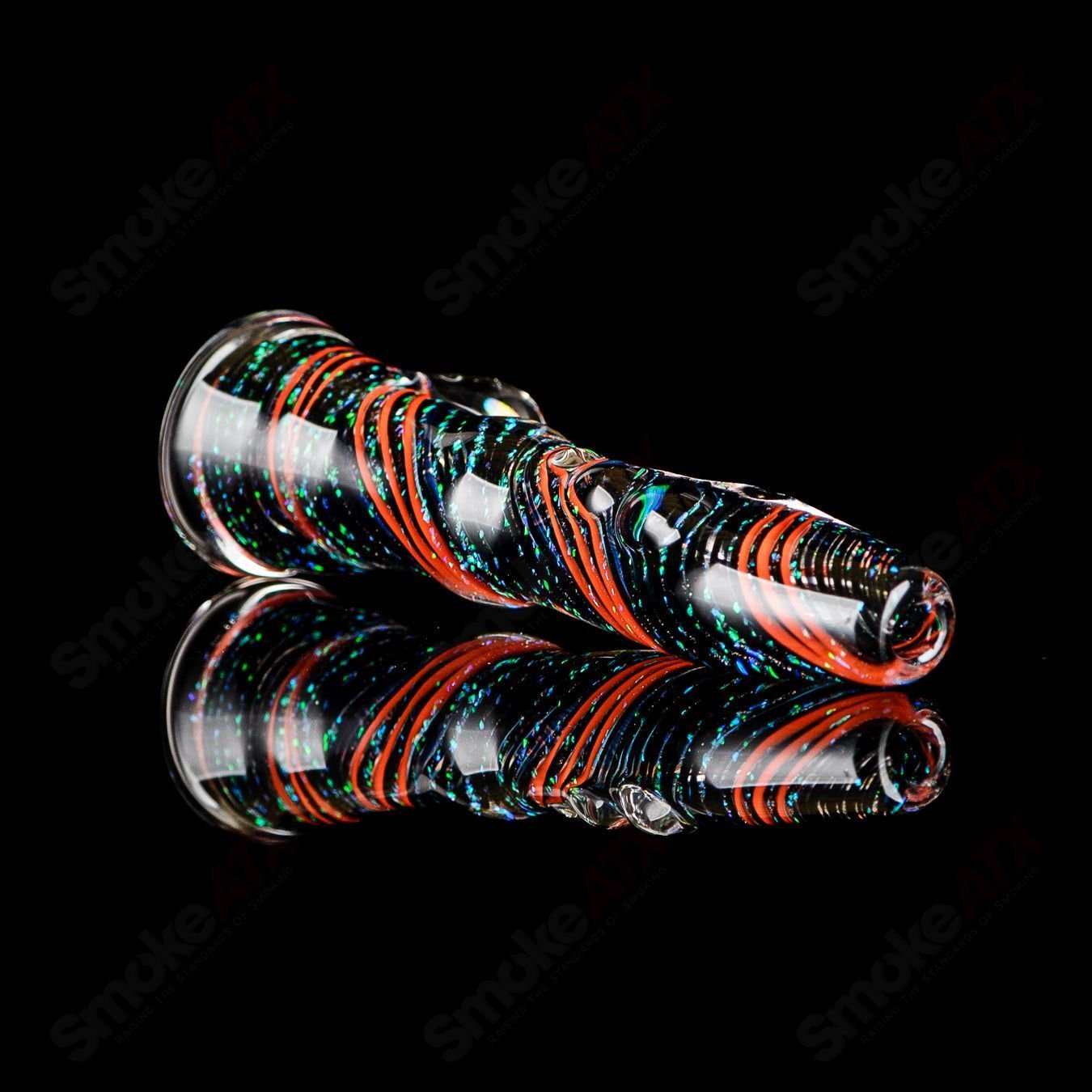 Glass Opal Hitter Chillum by Rotational Science, featuring vibrant opal design and sleek glass construction.