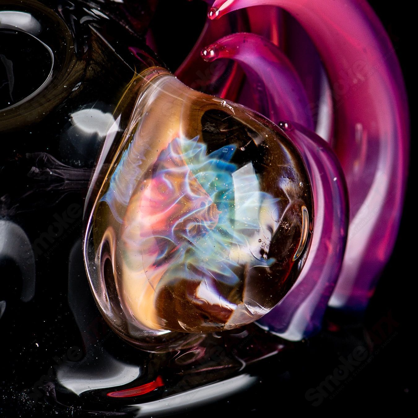 Freeek Glass squat lock flower pipe, a colorful hand pipe from the Heady Glass collection, featuring vibrant floral designs.