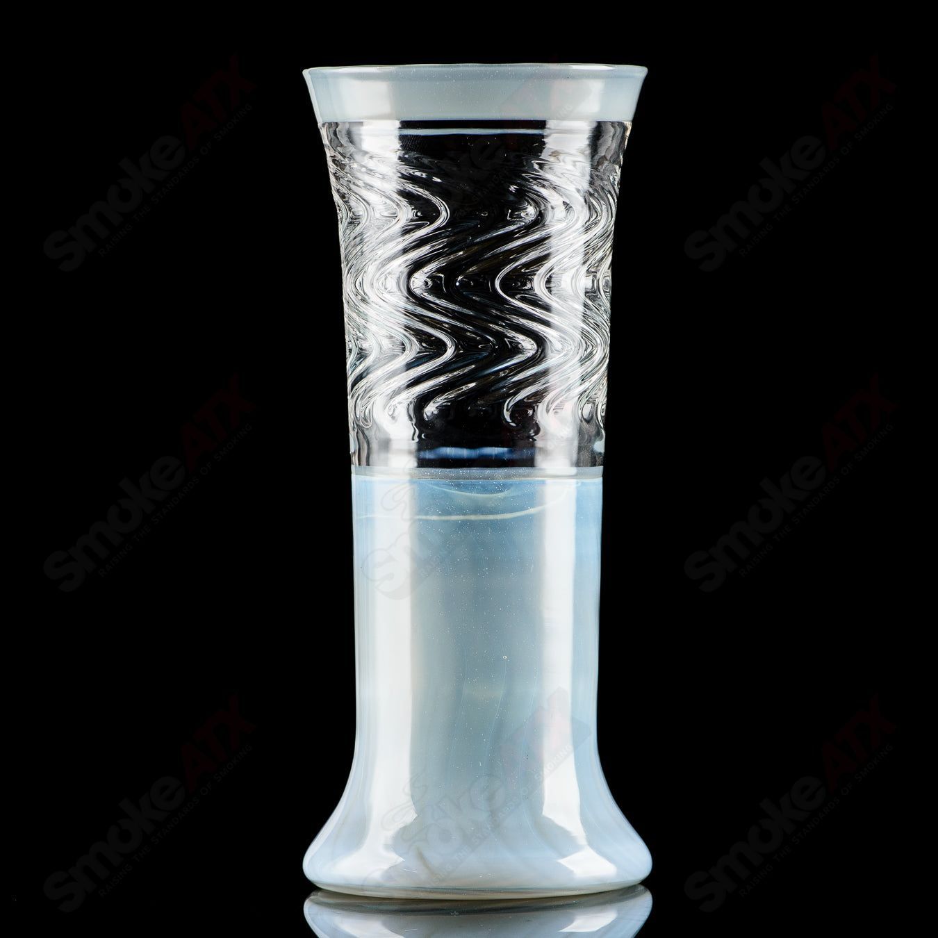 1 Worked Scalloped Pint Cup by GK Melts - Smoke ATX