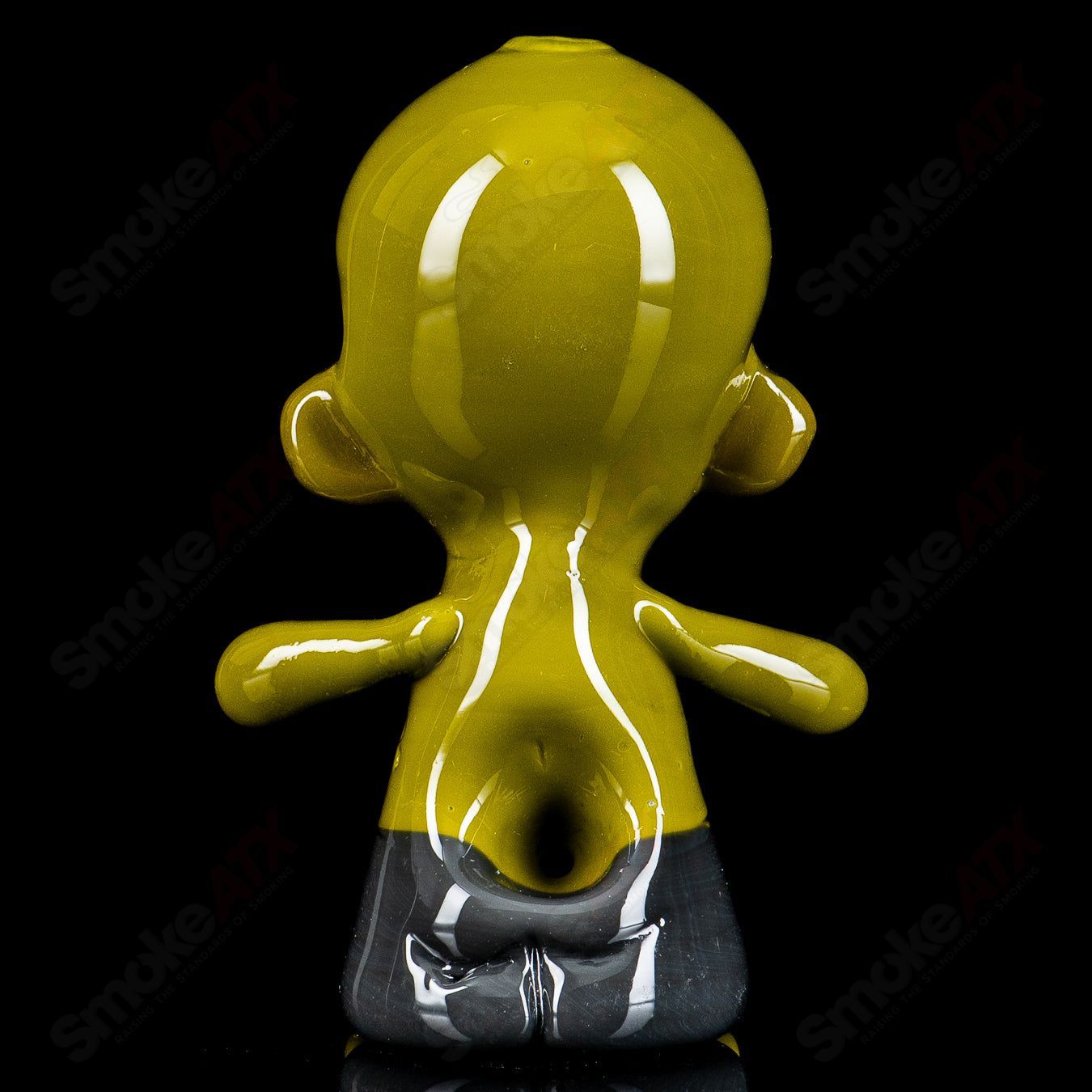 Ghost Zombie Hand Pipe, a detailed heady glass hand pipe shaped like a zombie hand with intricate design and vibrant finish.