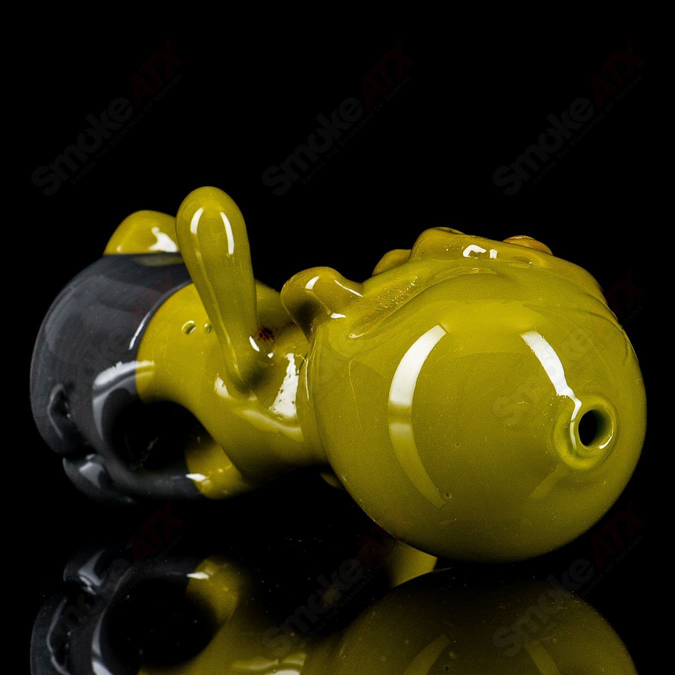 Ghost Zombie Hand Pipe, a detailed heady glass hand pipe featuring a creepy zombie hand design for smoking.