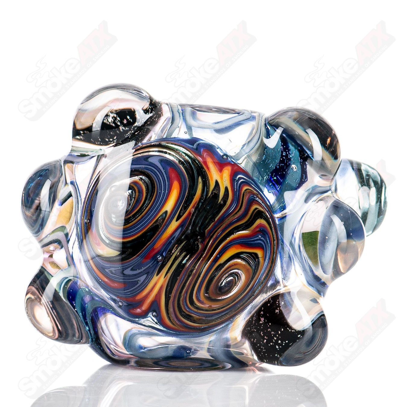 Molten Imagination #10 ISO Dichroic UV Spoon, unclassified, showing a colorful, reflective dichroic UV spoon used in artistic applications.