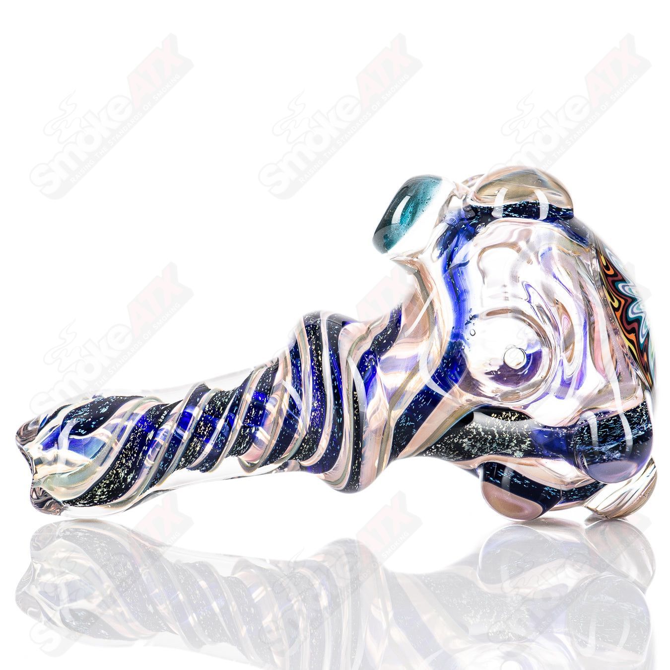 Molten Imagination ISO Dichroic UV Spoon, unclassified glass tool with colorful dichroic finish for UV craft projects.