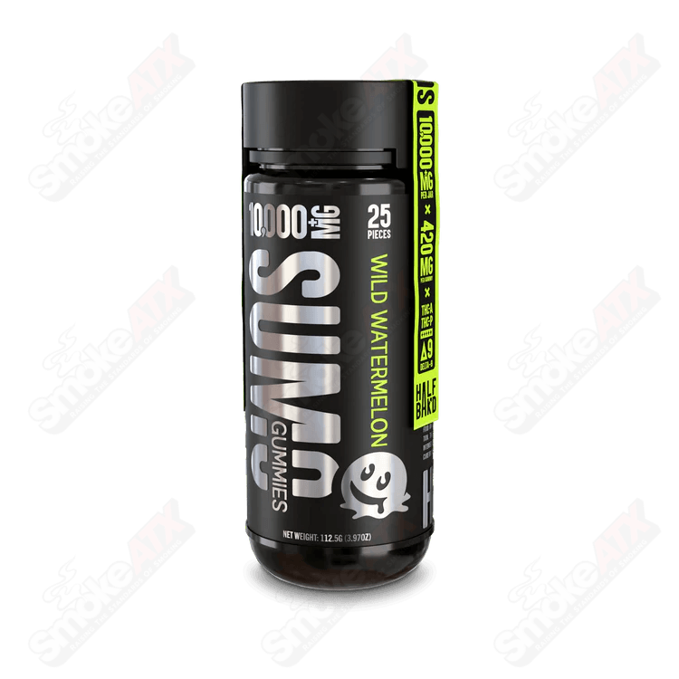 Assorted Wild Watermelon Sumo Gummies by Fresh Farms, THC hemp edibles, 25 pack, half-baked THCA gummies, colorful fruit-flavored candies