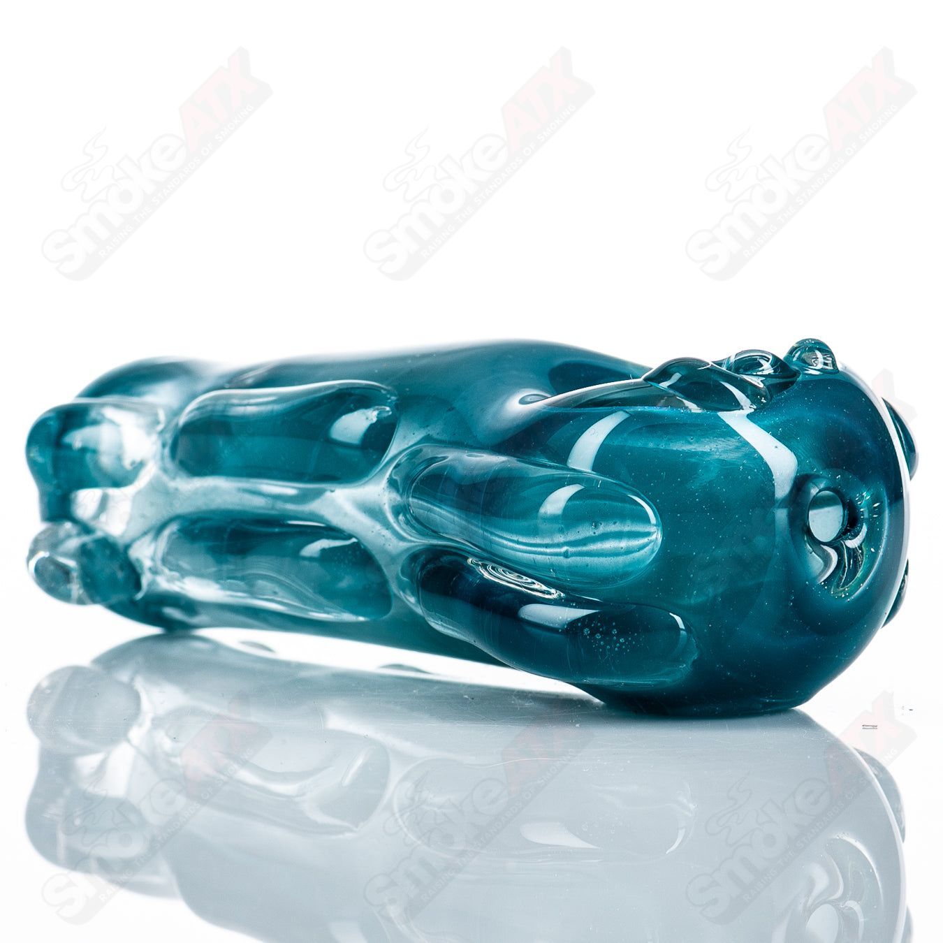 Glass pipe with a spoon-shaped bowl from Nobody's Glass by Nobody collection, clear glass with smooth finish.