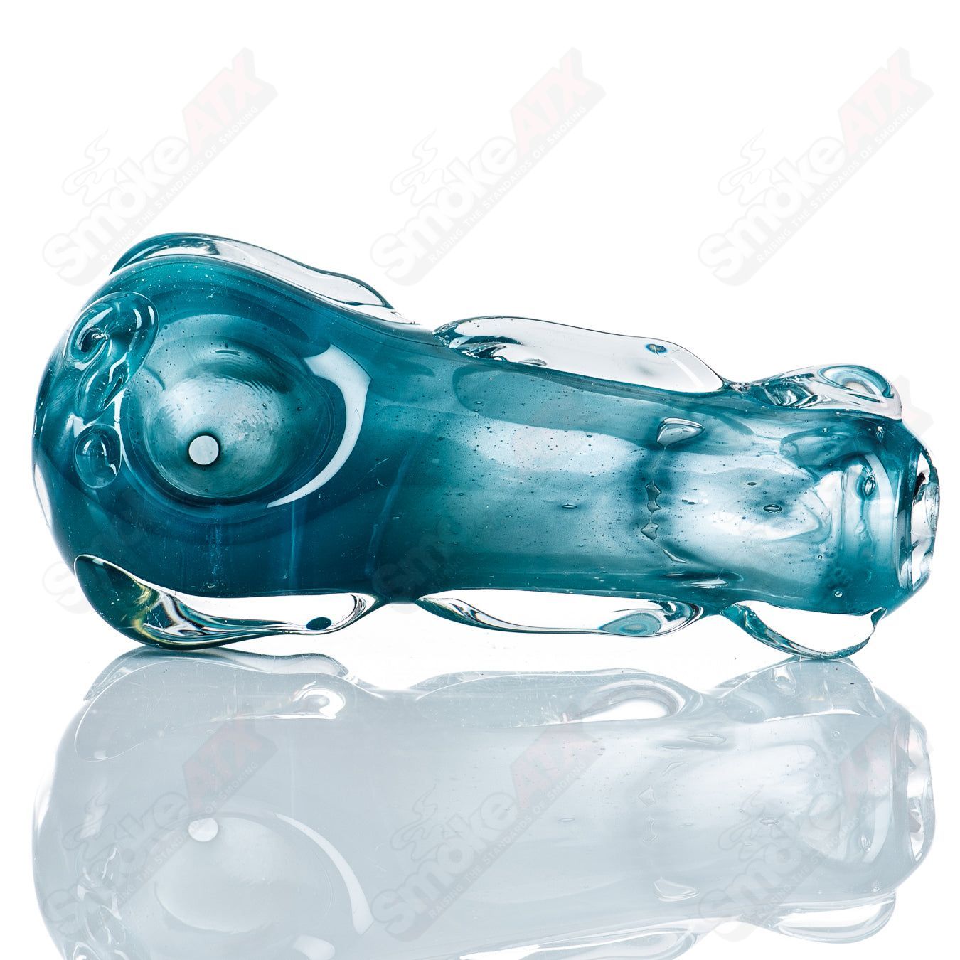 Glass pipe called Spoon Glass by Nobody featuring a smooth, clear glass design with a rounded bowl and straight stem.