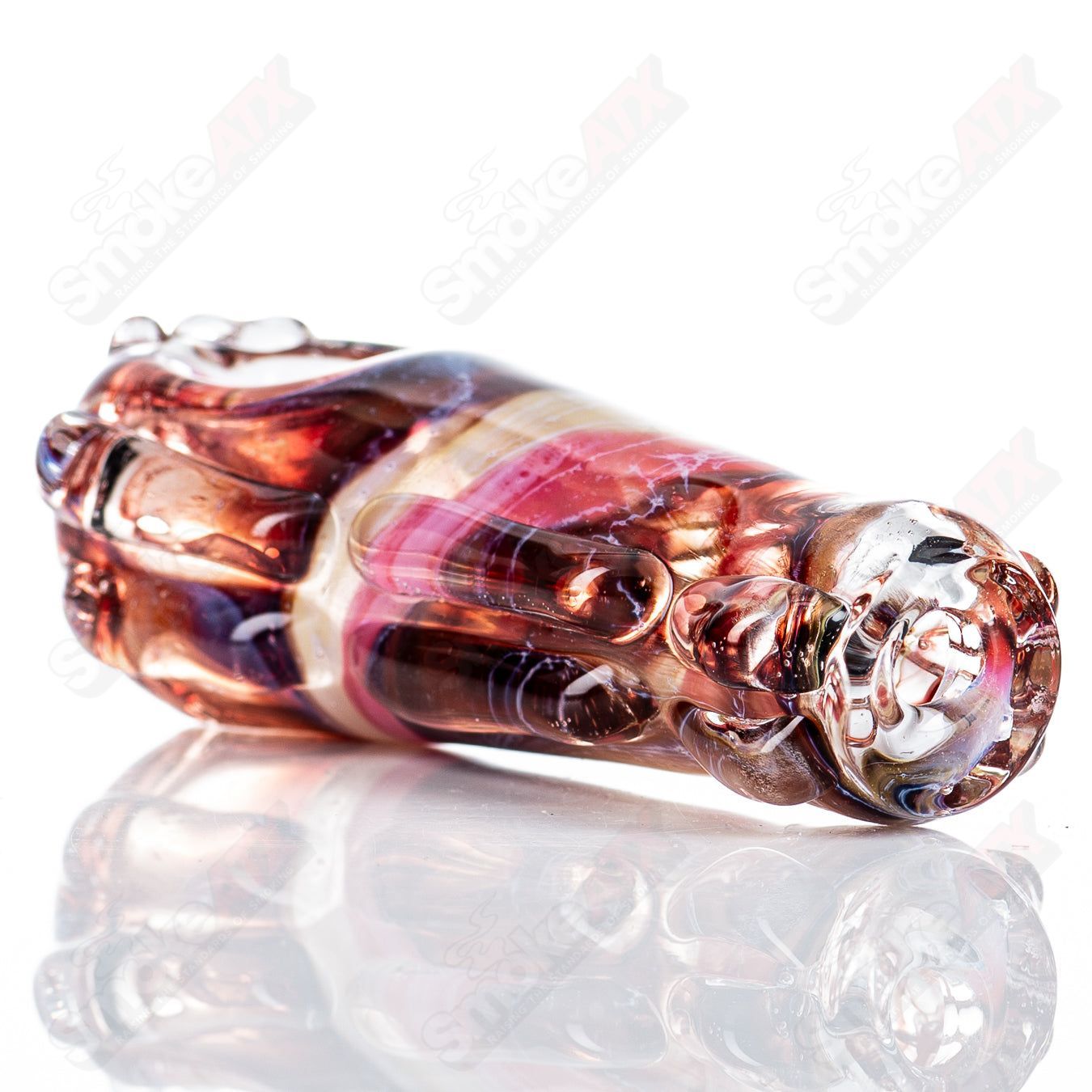 Glass pipe called Spoon Glass by Nobody with a clear, smooth glass design, suitable for smoking purposes.