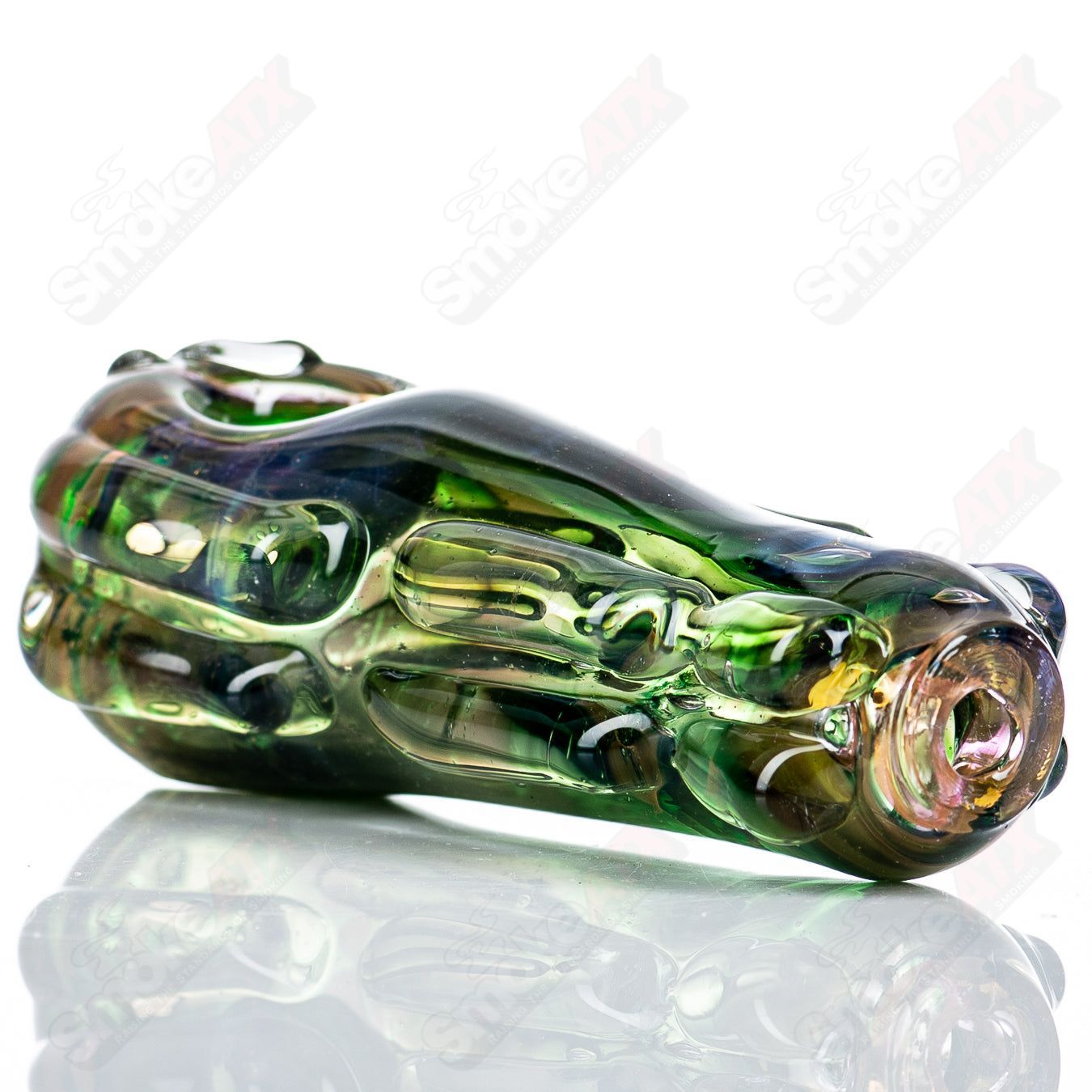 Glass pipe called Spoon Glass by Nobody featuring a clear design and smooth curves, ideal for smoking.