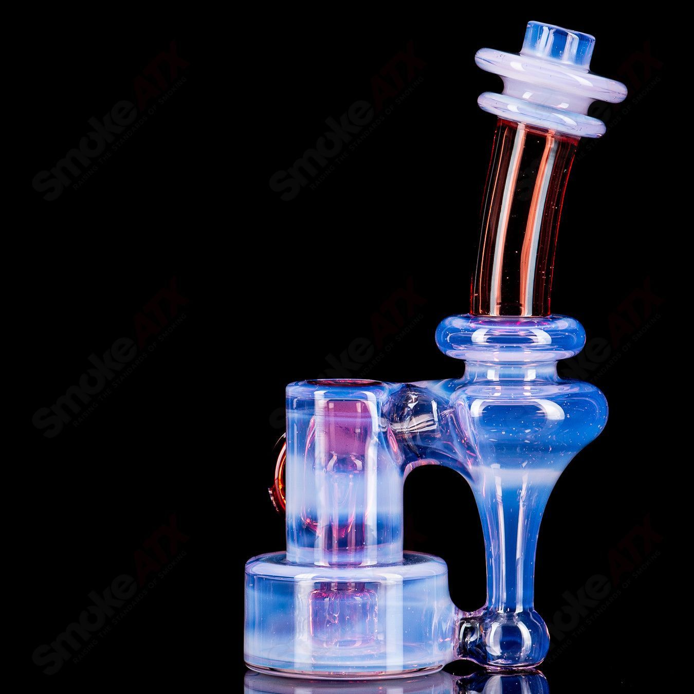 10mm Micro RBR Neo Rose/Pomegranate by Bear Mountain Studios, heady glass concentrate rig with vibrant rose and pomegranate design.