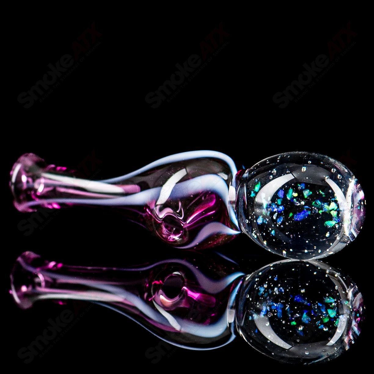 UV Puffco Joystick Indo by Geoff Made Glass, colorful heady glass Puffco top with intricate design and vibrant details.