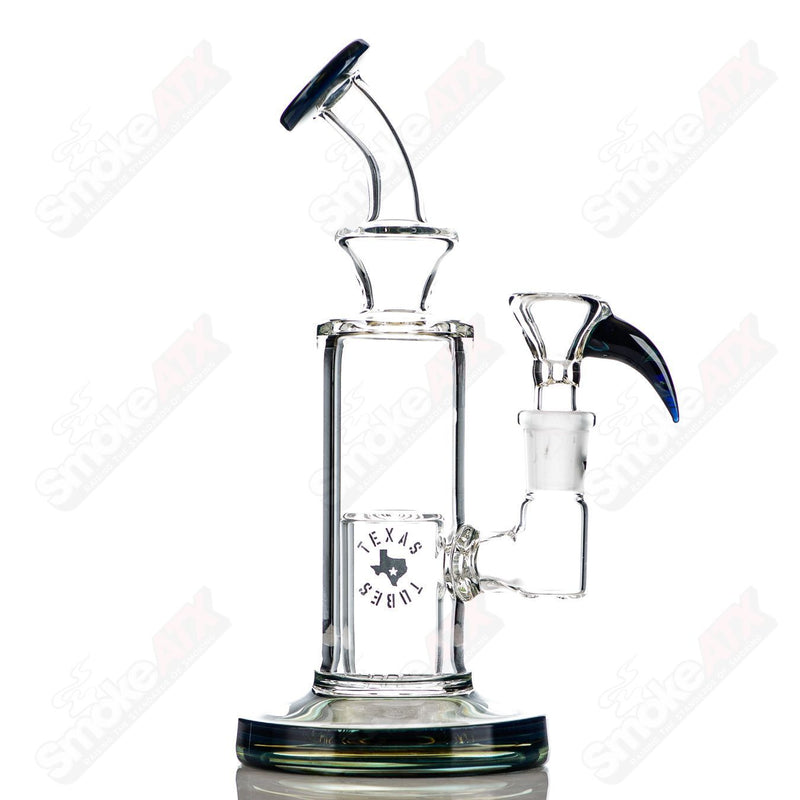 8in 14mm Bubble-Bucket Perc Rig w/ Flower Bowl (Mystery Adventurine) Texas Tubes - Smoke ATX