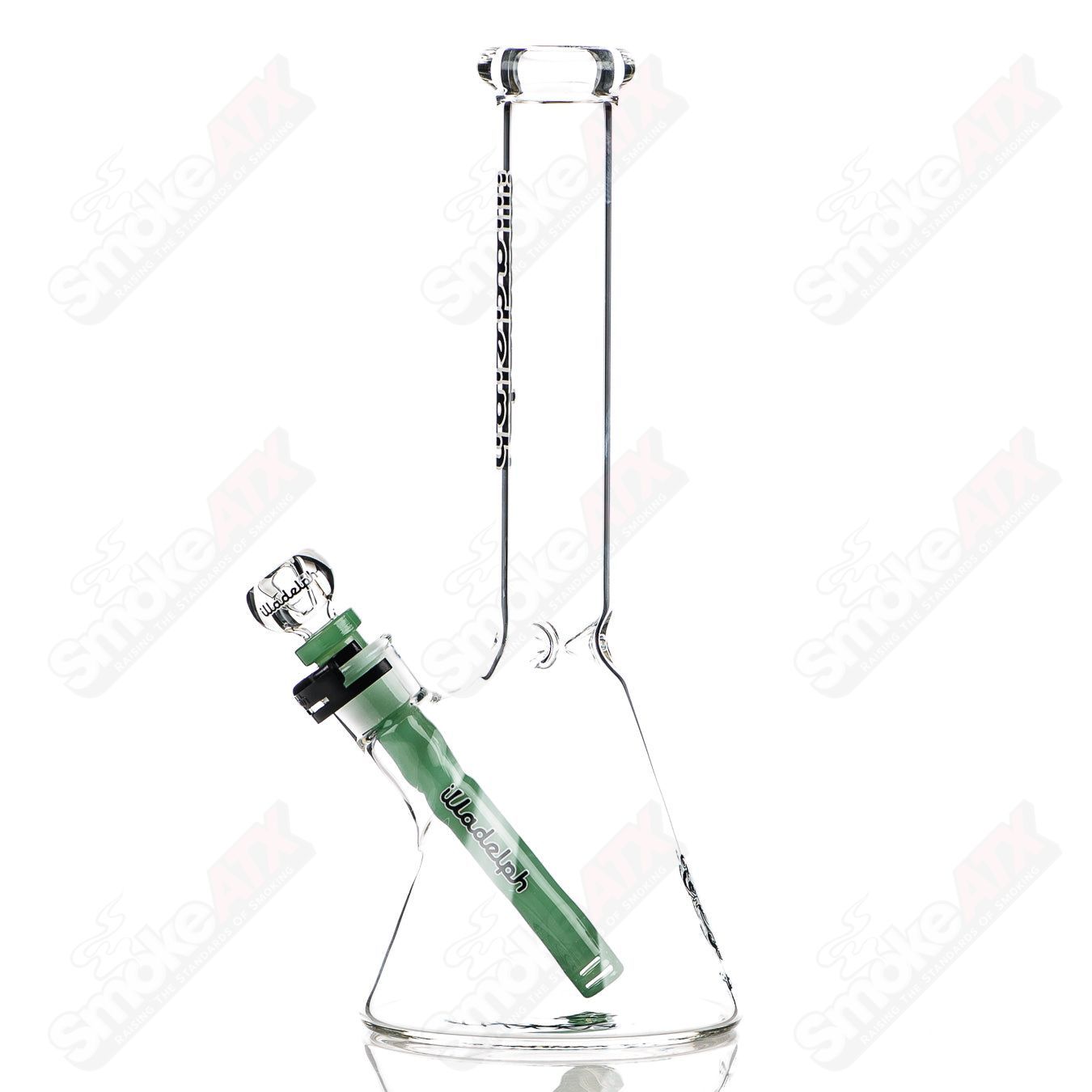 Black 12-inch 5mm glass mini beaker by Illadelph, featuring a clear lab-style design and sturdy glass construction.