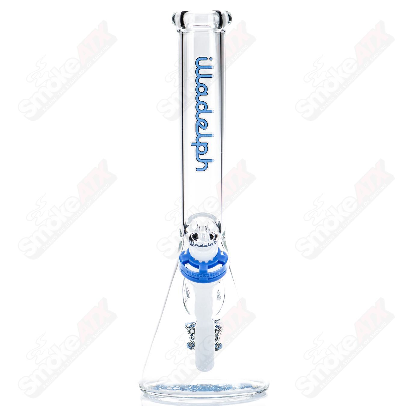 Blue 12-inch 5mm glass mini beaker by Illadelph, featuring a clear laboratory-style beaker design for versatile use.
