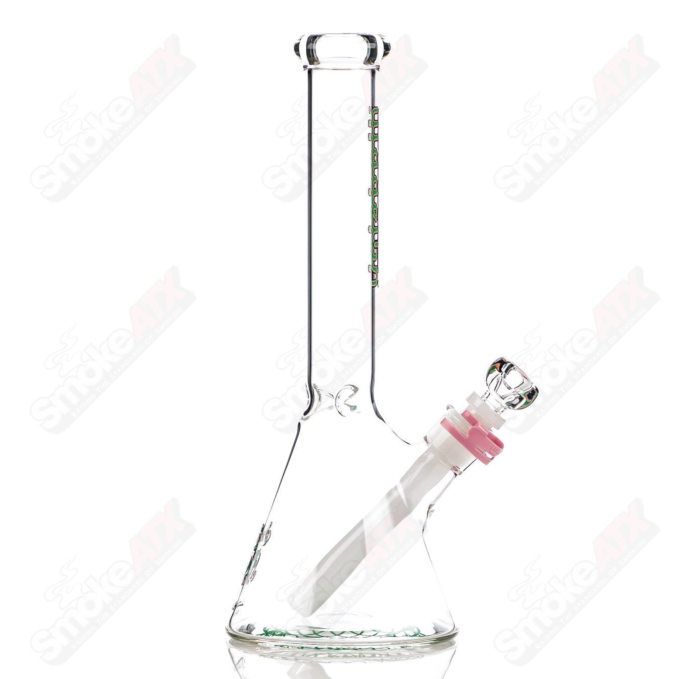 Illadelph 12-inch 5mm Watermelon Mini Beaker made of glass, featuring a colorful watermelon design and sturdy beaker shape.