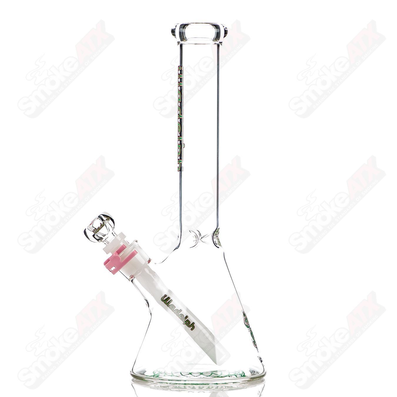 Illadelph 12-inch Watermelon Mini Beaker made of glass, featuring vibrant watermelon design and sturdy beaker shape.