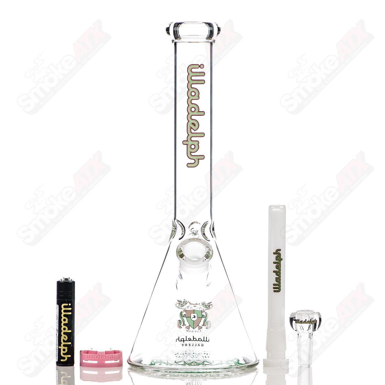 Illadelph 12-inch Watermelon Mini Beaker made of glass, featuring a colorful watermelon design and sturdy beaker shape.