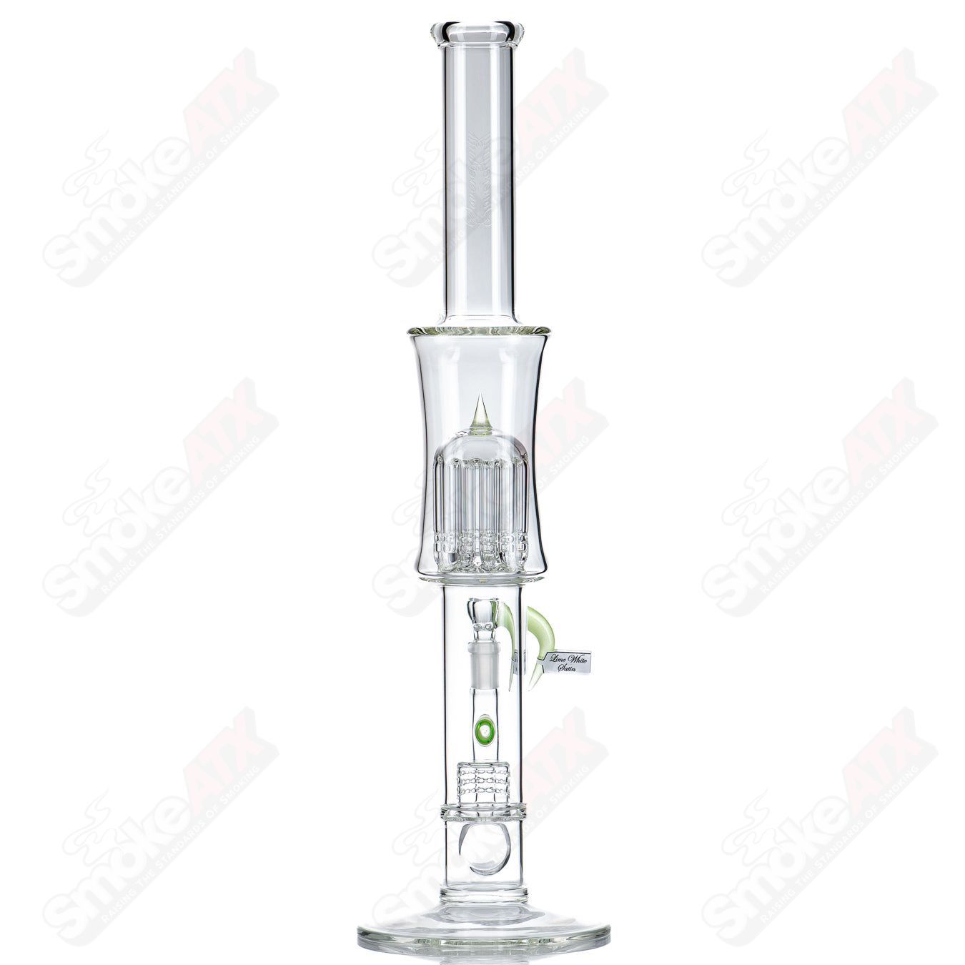 Heady Glass 12-arm grid cap with minor accent by Sovereignty Glass, featuring intricate glasswork and detailed design.