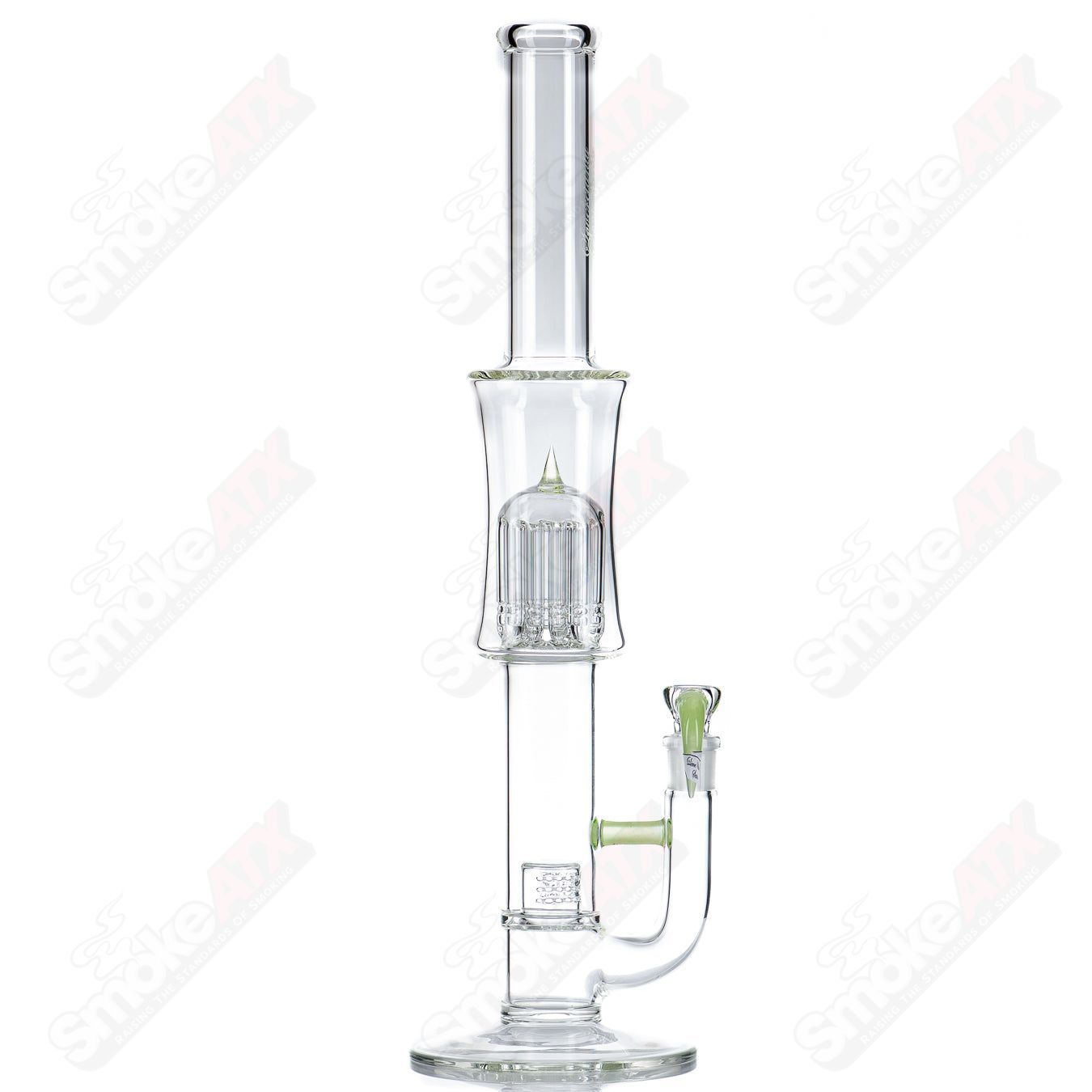 Heady Glass Sovereignty 12-arm grid cap with minor accent, featuring intricate glass design and detailed craftsmanship.