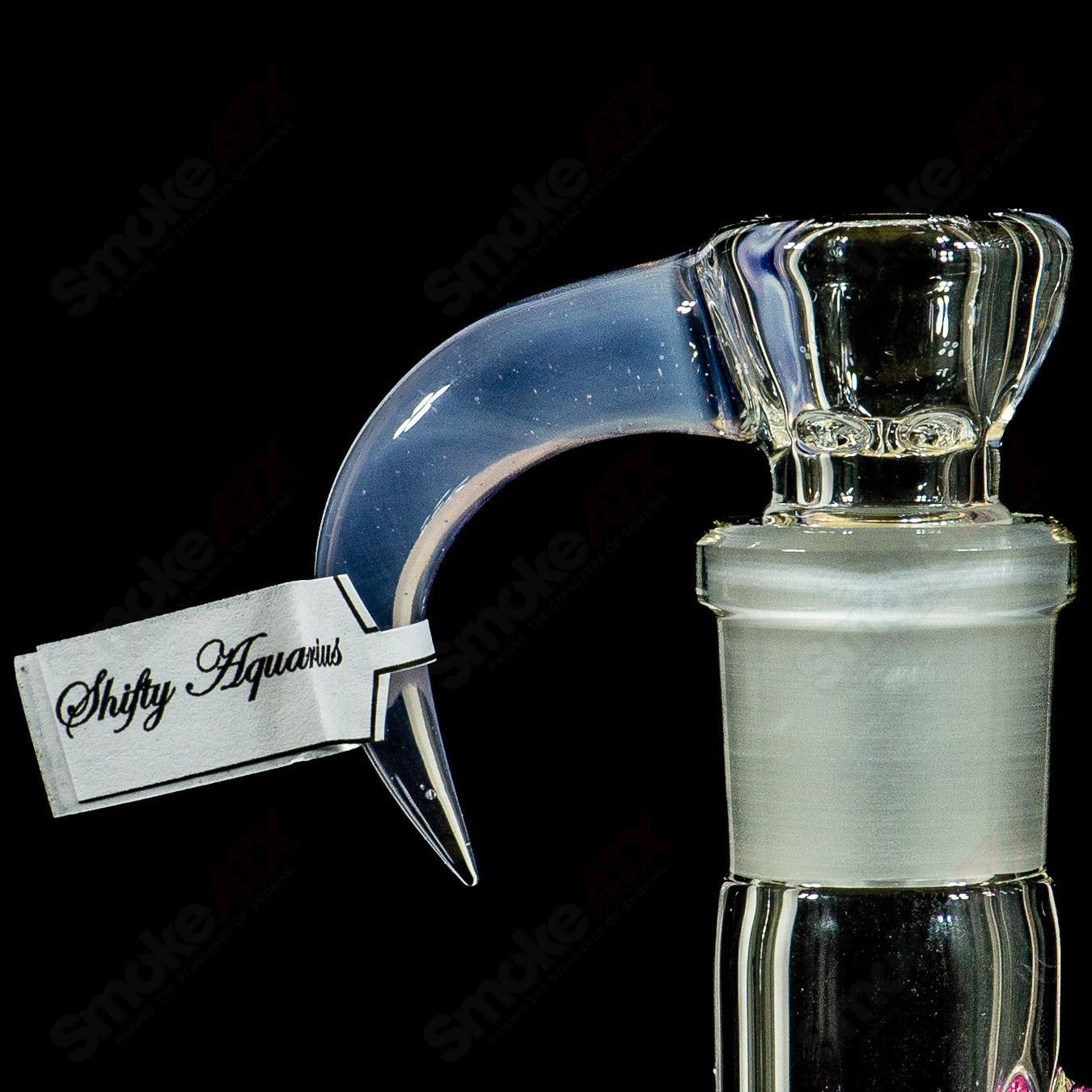 Sovereignty Glass 12-arm Imperial Minor Accent Heady Glass with intricate design and clear glass detailing.