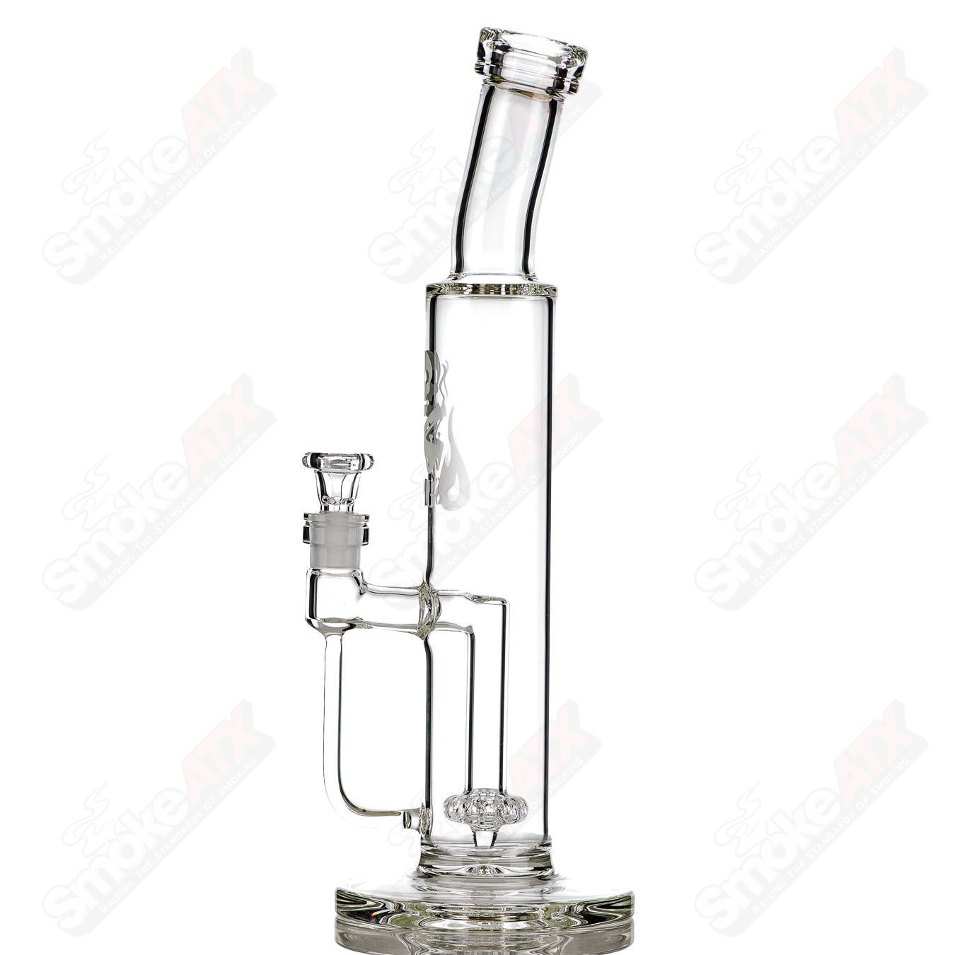 12in Clear Bent Neck Cutlass SPG - Smoke ATX