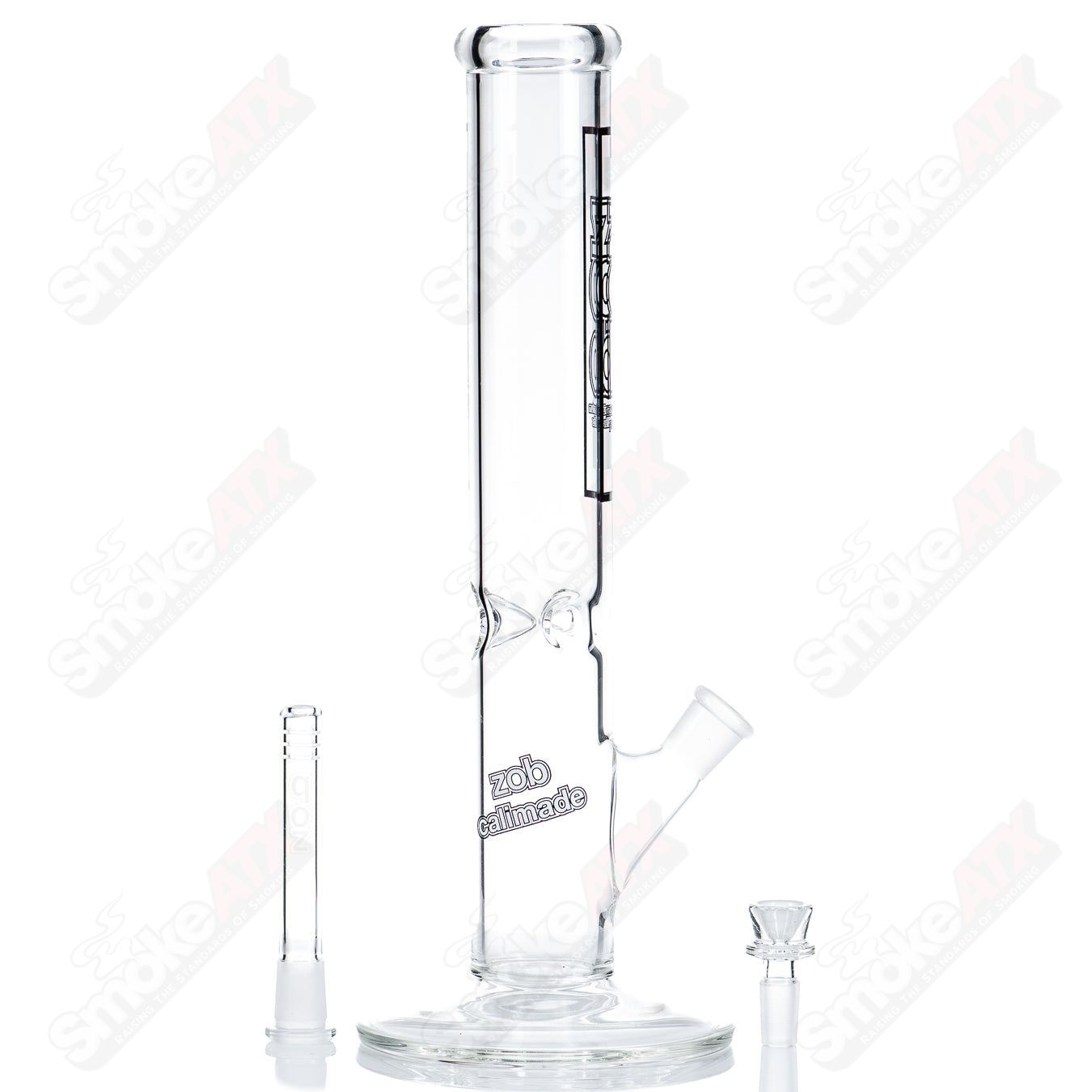 14" Straight Tube (Black/White) ZOB - Smoke ATX