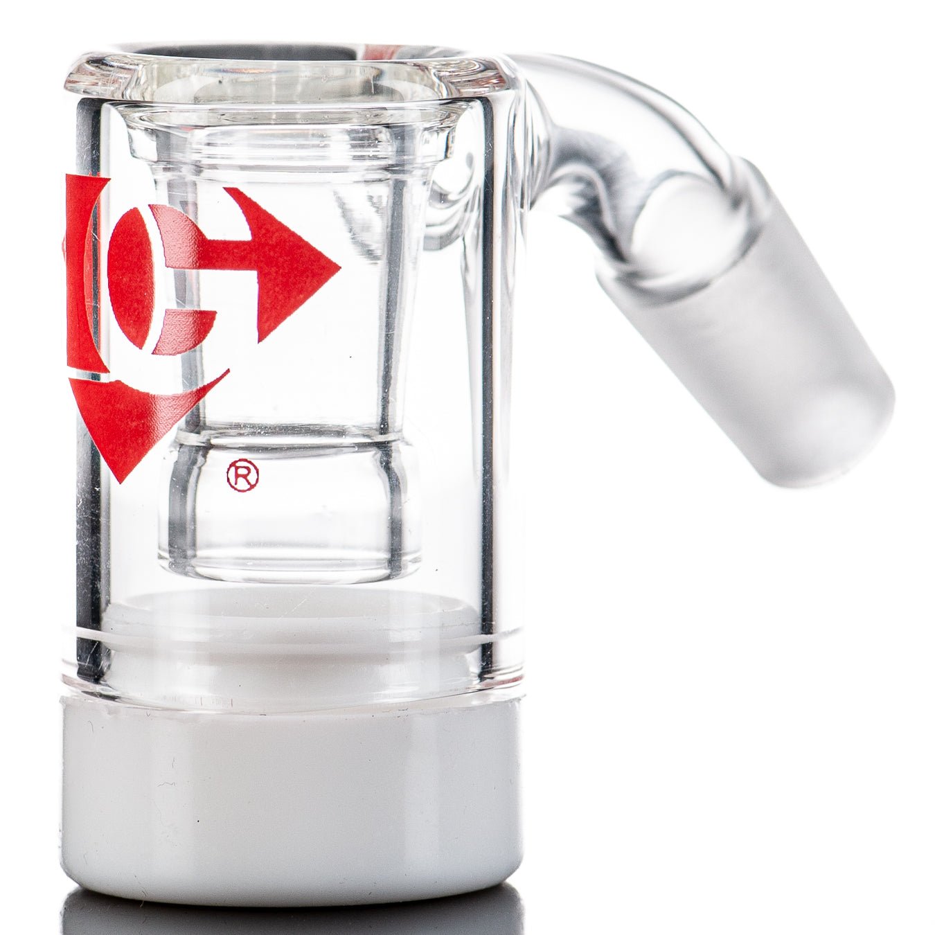 Smoke ATX 14/45 Mini Silicone Bottom Dry Catcher diamond glass piece, designed for dry catching with a diamond-shaped glass chamber.