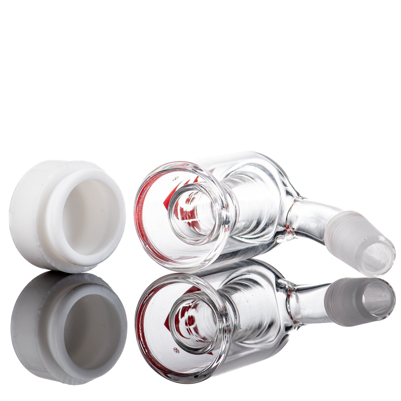 Smoke ATX 14/45 Mini Silicone Bottom Dry Catcher diamond glass piece for dry herb smoking, featuring a compact design and diamond accents.