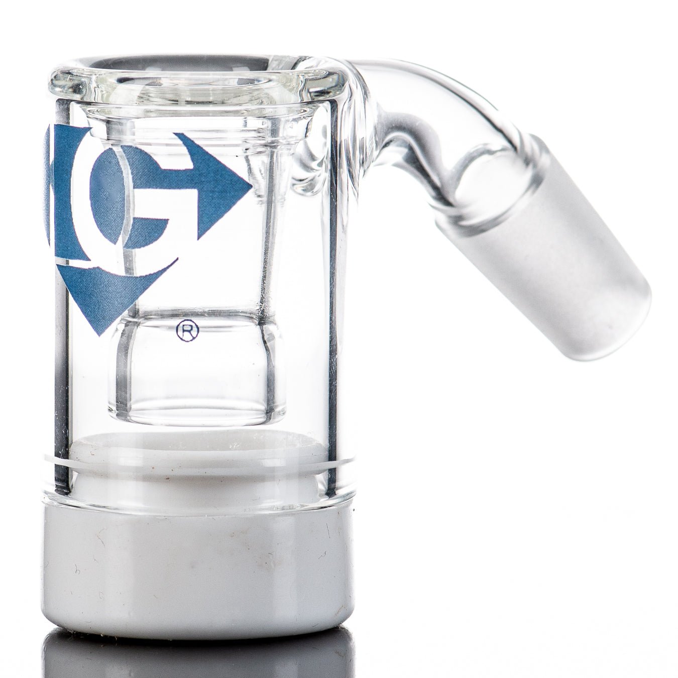 14/45 Smoke ATX mini silicone bottom dry catcher diamond glass for dry herb vaporization, with durable glass and silicone components.