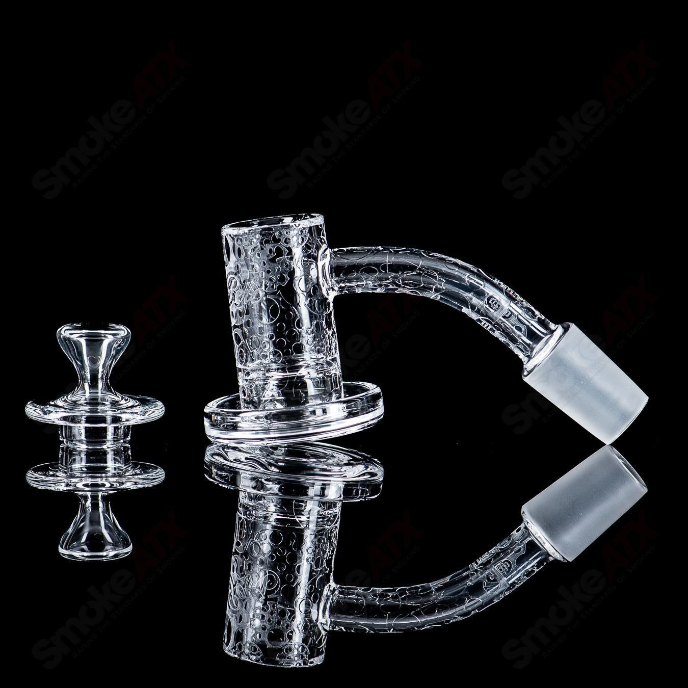 14/45 Quave Club Banger with Cap (Top Shelf) by Quave X Swiss Perc - Smoke ATX