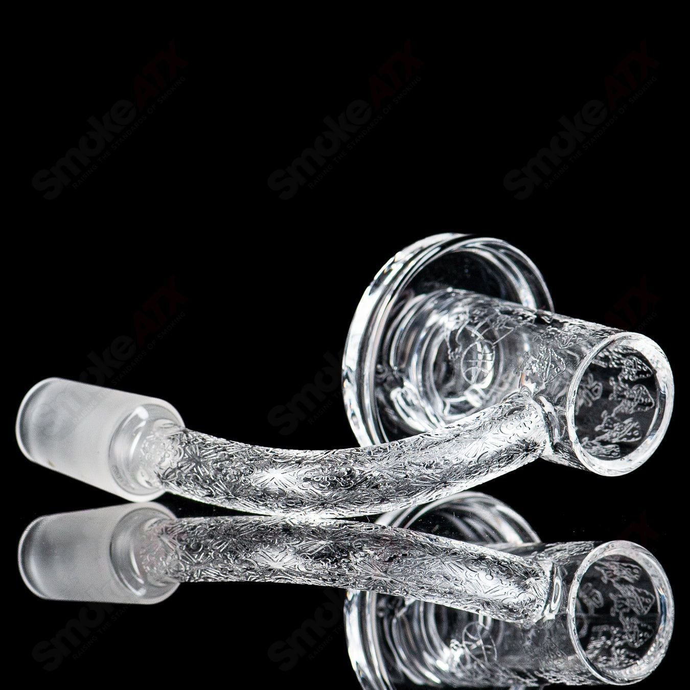 Glass banger from Quave Club Bangers, 14/90 Air Hream GZ1 Charmer Quave model, with a clear glass design and intricate details.
