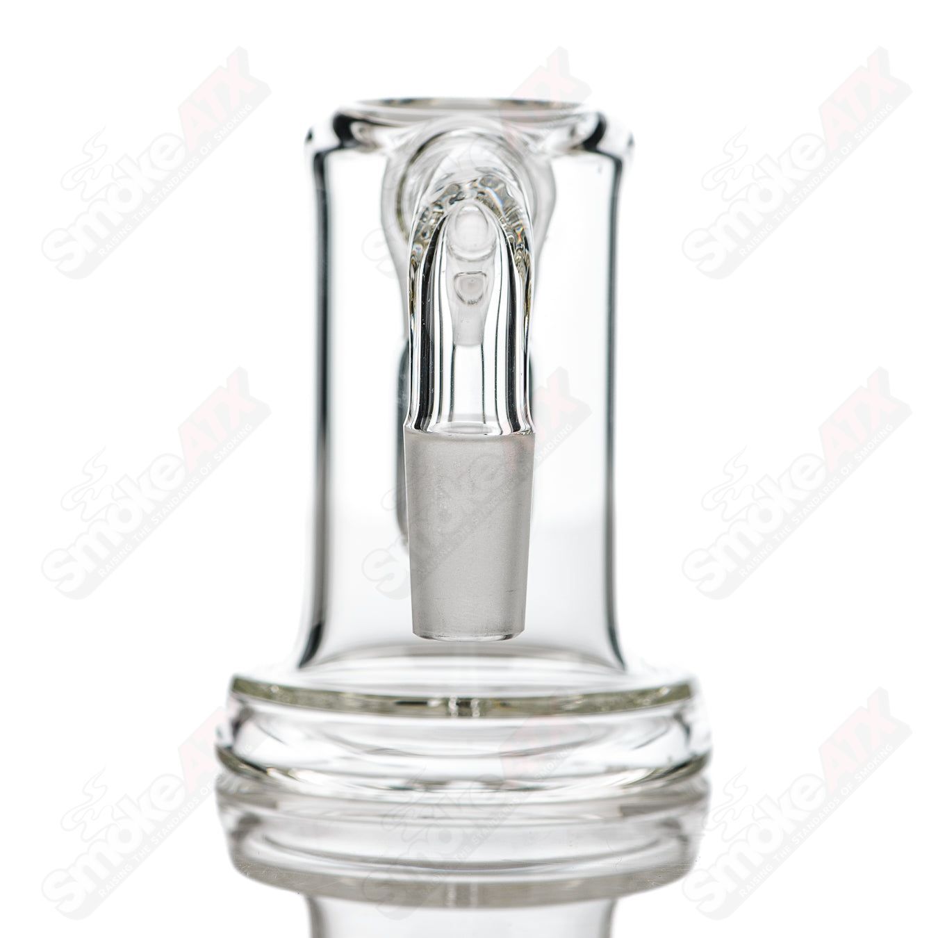 Leisure Glass 14/90 Drycatcher glass with calligraphy logo, designed for dry catching and showcasing modern calligraphy art.