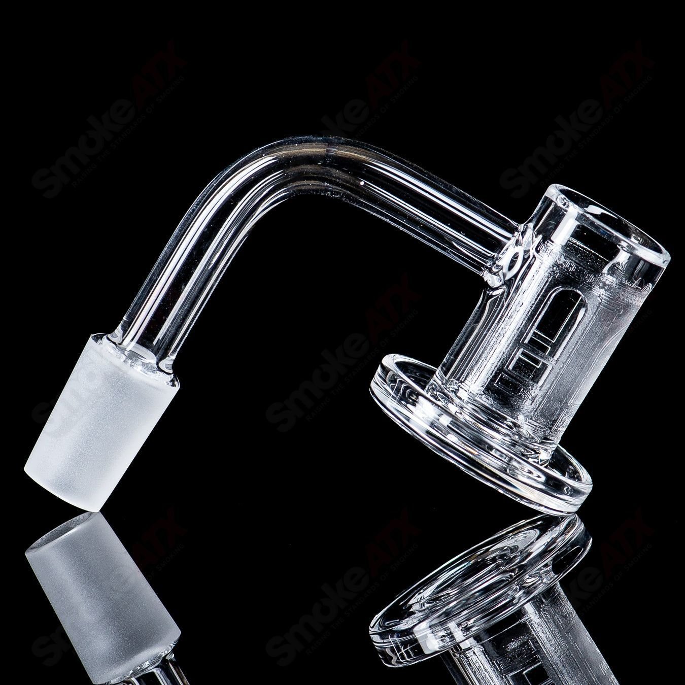 Glass banger titled "Hash Ruined My Life" by Quave Club Bangers, featuring a unique design and clear glass construction.