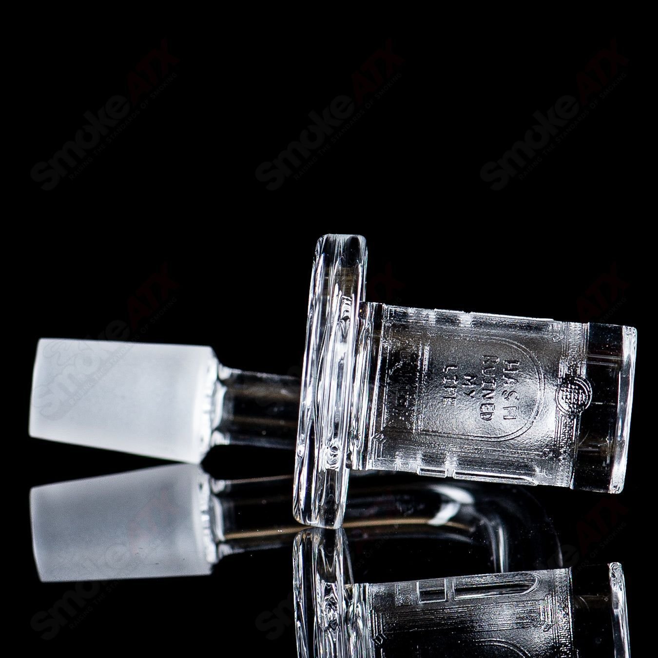 14/90 Hash Ruined My Life Charmer Quave glass banger for dabbing, featuring a detailed, artistic design by Quave Club Bangers.