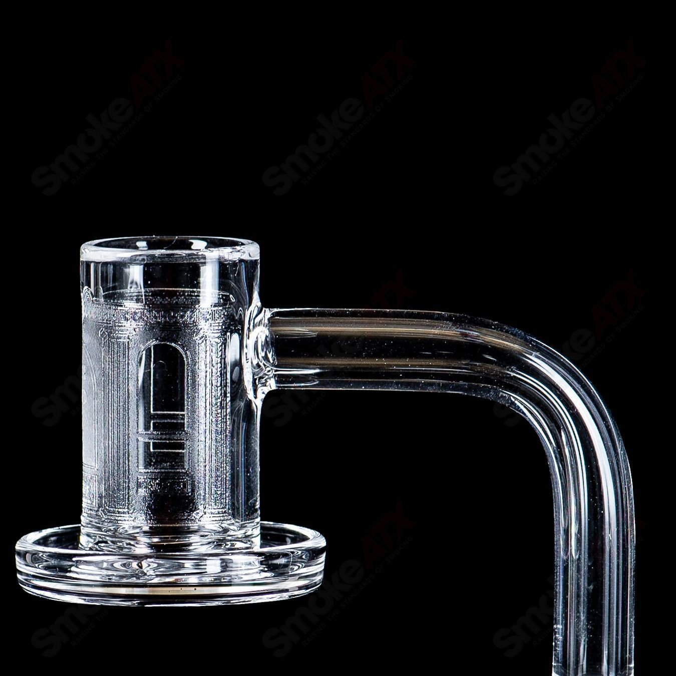 Glass banger from Quave Club Bangers featuring the "Hash Ruined My Life Charmer" design, with a clear, durable construction.